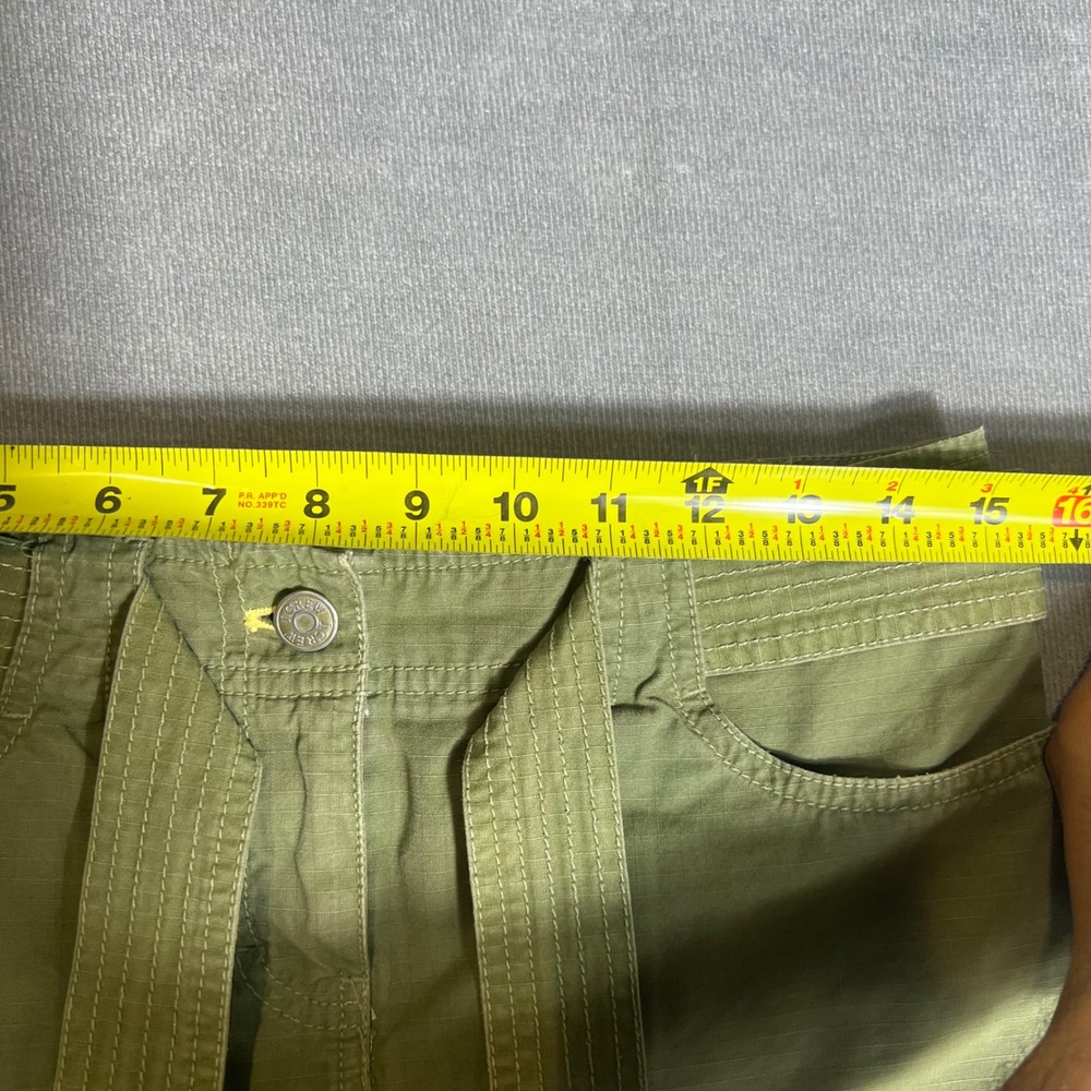 J.Crew Army Green Ripstop Cotton Utility Mini Skirt with Tie Belt Size 2 - Picture 3 of 6